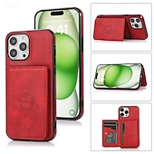 economico Cover per iPhone-telefono Custodia Per iPhone 16 Pro Max Plus iPhone 15 Pro Max Plus iPhone 14 13 12 11 Pro Max Plus Mini SE Per retro Con supporto A calamita Slot per schede Retrò TPU pelle sintetica