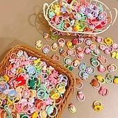 cheap Hair Styling Accessories-40pcs Cute Hair Tie Set - Colorful Elastic Bands for Women &amp; Girls, Perfect for Ponytails &amp; Braids