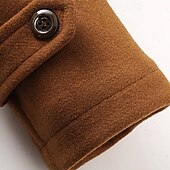 billiga Trenchcoat för män-Herr Vindtät jacka Yllekappa Trenchcoat Dagligen Semester Höst vinter Ylle Håller värmen Vindtät Ytterkläder Kläder Mode Klassisk Slät Ficka Kavajslag Enkelknäppt