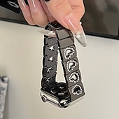 お買い得  Apple Watch Bands-Solo Loop と互換性があります Apple Watch ウォッチバンド 38mm 40mm 41mm 42mm 44mm 45mm 49mm 女性 グリッター素材 ブリンブリンダイヤモンド 合金 交換用時計バンド のために iwatch Ultra 2 Series 9 8 7 SE 6 5 4 3 2 1