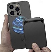 Недорогие Чехлы для iPhone-телефон Кейс для Назначение iPhone 16 Про Макс Плюс айфон 16 Айфон 15 Про Макс Плюс Кейс на заднюю панель со стендом Магнитный Поддержка беспроводной зарядки Ретро ТПУ Кожа PU