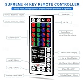 baratos Controlo Remoto-luzes de tira de led flexíveis rgb 5m luzes tiktok 300 leds 2835 8mm ir 44key controle remoto conectável autoadesivo mudança de cor
