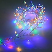 abordables Enchufe eléctrico-Cadena de luces LED con forma de petardo, 31 V CC, 9 m/6 m, 300/200 LED, IP65, resistente al agua, para exteriores, decoración de fiestas navideñas, iluminación colorida, 1 unidad
