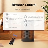 economico apparecchiature di riscaldamento-riscaldatore per ambienti piccolo riscaldatore per ambienti in ceramica con termostato mini riscaldatore elettrico portatile con calore di sicurezza rapido protezione multipla per scrivania di casa