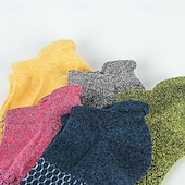 abordables calcetines de hombre-Hombre 5 pares Paquetes múltiples Calcetín Calcetines hasta el Tibio Calcetines Cortos Calcetines informales Amarillo Rojo Color Plano Deporte Diario Vacaciones Básico Medio Primavera Otoño Moda