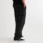 お買い得  スウェットパンツ-男性用 スウェットパンツ コーデュロイパンツ ズボン カーゴスウェットパンツ ポケット ドローストリング 弾性ウエスト 平織り 履き心地よい スポーツ・アウトドア 日常 ファッション カジュアル アーミーグリーン ブラック マイクロエラスティック