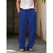 baratos Clássico-Homens Calças Calças de praia Com Cordão Perna reta Tecido Conforto Respirável Casual Diário Feriado Moda Estilo Clássico Verde Cáqui