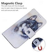 levne Pouzdra pro iPhone-telefon Carcasă Pro iPhone 16 Pro Max Plus iPhone 15 Pro Max Plus iPhone 14 13 12 11 Pro Max Plus Mini SE Zadní kryt se stojánkem Magnetické Slot pro kartu Tygr Retro TPU PU kůže