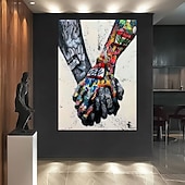 preiswerte Pop-Ölgemälde-Straßenkunst-Ölgemälde, handgefertigt, abstrakt, Straßenarthritis-Gemälde auf Leinwand, Pop-Art, strukturiertes Ölgemälde, handgemalt, Pop-Art, moderne Wandkunst, handgemaltes Kunstwerk für
