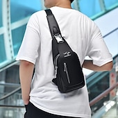 cheap Laptop Bags,Cases &amp; Sleeves-Men&#039;s Chest Bag Fashion Korean Style Casual Sports Water Proof Oxford Chest Crossbody Bags for Men Shoulder Messenger Bag