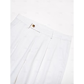 levne Pánské elitní kalhoty-Pánské Plátěné kalhoty Kalhoty chinos Pevná barva Plná délka Svatební Párty Venkovní Elegantní prázdniny Černá Bílá Lehce elastické