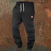 billige Joggesko-Herre Joggebukser Jogger Bukser Lomme Snorer Elastisk midje عادي Komfort Sport &amp; Utendørs Daglig Mote Fritid Militærgrønn Svart Mikroelastisk