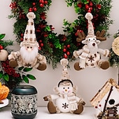 olcso Karácsonyfa díszek-kötött karácsonyi díszek, karácsonyi dekoráció karácsonyi buli mikulás hóember rénszarvas figurák, gyermekajándékok és faakasztók