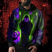 levne Mikiny s kapucí-horor Duch Kapuce Pullover předvečer Všech svatých 3D Přední kapsa Grafika Pro Pro páry Pánské Dámské Dospělé předvečer Všech svatých Karneval Plesová maškaráda 3D tisk Párty Běžné / Denní