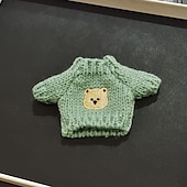 baratos Conjuntos de Roupas e Acessórios para Bonecas-Conjunto de Roupas para Boneca de 7in/17cm Roupas de Pelúcia ForLabubu Suéter de Boneca (SEM Boneca)