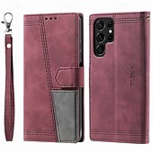 levne Pouzdra pro Samsung-telefon Carcasă Pro S23 Ultra Plus S23 S22 S22 Plus Ultra S21 FE A54 A34 A14 A73 A53 A33 A23 A13 A72 A52 A32 A22 A12 A71 A51 A31 S20 Plus Pouzdro na peněženku se stojánkem s poutkem na zápěstí Slot