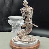 olcso Halloween függő és asztali díszek-halloween sárkány csontváz kíváncsiság szekrény, gyanta csontváz dísz, horror legenda sellő szobor, egyedi kísérteties lakberendezés