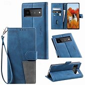 זול תיק טלפון אחר-טלפון מגן עבור Pixel 8 Pro Pixel 8 Pixel 7 Pixel 7 Pro Pixel 6 Pixel 6 Pro מארז כרטיס ארנק עם מעמד עם רצועת יד חריץ לכרטיס רטרו TPU עור PU