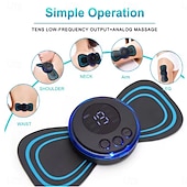 voordelige Lichaamsmassage-apparaat-3/6 stuks smart ems nekmassager mini nek- en rugstimulatiemassager draagbare gelpad sticker dun