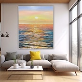 voordelige Stillevens schilderijen-olieverfschilderij handgeschilderd abstract zeegezicht schilderijen op canvas handgemaakt rijk getextureerd oceaan schilderij moderne wandkunst handgeschilderd kunstwerk landschap schilderij voor