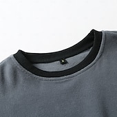お買い得  ベーシックスウェットシャツ-男性用 路肩に寄せて下さい ワインレッド ブラック ライトグリーン アーミーグリーン ブルー ラウンドネック 平織り スポーツ ストリートウェア 非印刷 デザイナー ベーシック カジュアル 冬 衣類 パーカー トレーナー