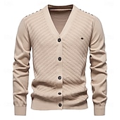 ieftine pulover cardigan pentru bărbați-pulovere cardigan din bumbac noi pentru bărbați, cu decolteu în V, pulovere casual din tricot social, cardigane pentru bărbați