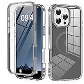 お買い得  iPhone用ケース-iPhone 16 Pro Max Plus、iPhone 15 Pro Max Plus、iPhone 14、13、12、11 Pro Max Plus用のバックカバー、ワイヤレス充電サポート、レトロアクリルPC