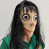levne Příslušenství-Výkřik MOMO Pár Maska Halloween skupinové rodinné kostýmy Dospělí Pánské Dámské Strašidelný kostým Párty předvečer Všech svatých Karneval Mardi Gras Jednoduchý karnevalový kostým
