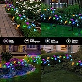 halpa Pathway Lights &amp; Lanterns-aurinko kolibri nurmikon valot 6led huojuva tulikärpäsen valot ulkona vedenpitävät puutarhavalot sudenkorento perhonen pihavalo joulu häät loma juhla puisto patio polku maiseman koristelu 1/2kpl
