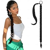 economico Code-A cordoncino Code Soffice / Naturale / Facile da indossare Capelli sintetici Pezzo di capelli Estensione capelli Riccio Lungo Feste / Da sera / Festa / Serata