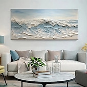 preiswerte Landschaftsgemälde-Manuell Handgemacht Hang-Ölgemälde Handgemalte Horizontales Panorama Abstrakt Landschaft Modern Realismus Ohne Innenrahmen (ohne Rahmen)