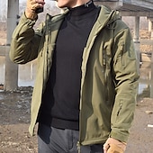 economico Fleece &amp; Giacche 3 in 1-Per uomo Giubbino da escursione Inverno All&#039;aperto Impermeabile Antivento Zip anteriore Giacca leggera Cerniera intera Campeggio / Escursionismo / Speleologia Grigio scuro Nero Verde militare Cachi