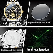 cheap Quartz Watches-New Olevs Brand Trend Fashion Men&#039;S Watches Luminous Chronograph Digital Scale Multifunction Waterproof Simple Quartz Watch Men&#039;S Wristwatch