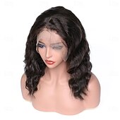 levne Paruky z přírodních vlasů se síťkou ofina-Remy lidské vlasy 13x4 krajka vpředu Paruka Volná část Brazilské vlasy Vlnité Deep Curly Černá Přírodní Paruka 130% 150% 180% Hustota vlasů s dětskými vlasy 100% Panna Bezlepkové Předtržený Pro