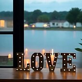 economico Luci decorative-luci a led per alfabeto e marquee arabe, lettere nere alimentate a batteria led per eventi, matrimoni, feste, compleanni, casa, bar, nuovo design, nero fresco
