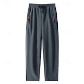 preiswerte Sweatpants-Herren Sherpa Fleecehosen Jogginghose Trainingshose Jogginghose Jogger Hose Hosen Kordelzug Tasche mit Reißverschluss Gerade geschnitten Glatt Komfort Warm In voller Länge Outdoor Casual Täglich