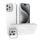 Недорогие Чехлы для iPhone-телефон Кейс для Назначение айфон 16 про макс iPhone 15 Pro Max iPhone 14 Pro Max iPhone 13 Pro Max Магнитный адсорбционный футляр со стендом Поддержка беспроводной зарядки Защита от удара ТПУ ПК