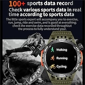 ieftine Ceasuri Smart-ceas inteligent ht22 ecran de 1,46 inchi apel bluetooth ip68 lanternă cu led rezistentă la apă baterie mare 100 sport gps pistă de fitness ceas inteligent