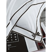 economico Collezione d&#039;elite-Set copripiumino da 4 pezzi, 100% cotone biologico, tessuto morbido e traspirante, include copripiumino e federe per un sonno confortevole.