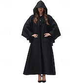 voordelige Capes &amp; Kappen-Retro vintage Middeleeuws Renaissance Kaap kapmantel Heks Pest dokter Tovenaar Dames Fantasie Walpurgisnacht Halloween Carnaval Feest LARP Ren Faire Volwassenen Mantel