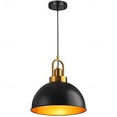 preiswerte Pendelleuchte-LED-Pendelleuchte 30 cm 1-flammig E26/E27 industrieller minimalistischer Stil dekorative Pendelleuchte Einzeldesign Metall-Hängelampenschirm Schlafzimmer Konferenzraum Bar Deckenbeleuchtung 110-240 V