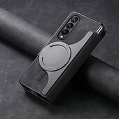 お買い得  サムスン用ケース-電話 ケース 用途 Zフォールド6 Z Fold 5 Z Fold 4 Z Fold 3 バックカバー スタンド付き 磁石バックル カード挿入口 レトロ風 PUレザー