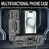 cheap iPhone Cases-Phone Case For iPhone 16 Pro Max iPhone 15 Pro Max iPhone 14 Pro Max iPhone 13 Pro Max Back Cover Ring Holder Shockproof TPU PC Metal