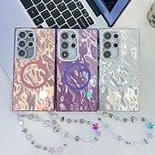 halpa Samsung-kotelot-puhelin Etui Käyttötarkoitus S24 Ultra S24 Plus S24 S24 FE S23 Ultra A55 A35 A25 A15 5G A54 S25 Ultra Takakuori Magneetti Tukee langatonta latausta rannehihnalla Retro Pinnoitus