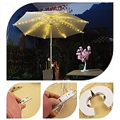 economico Striscie luci ad energia solare-Luce solare da tenda a 104 LED con telecomando ideale per il campeggio natalizio&amp;amp;avventura in spiaggia
