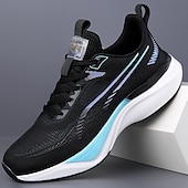 cheap Men&#039;s Sneakers-Men&#039;s Lightweight Breathable White Running Sneakers – Cushioning Athletic Shoes for Outdoor Sports and Fitness