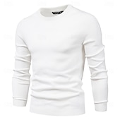 cheap Men&#039;s Pullover Sweater-New Winter Thickness Pullover Men O-neck Solid Color Long Sleeve Warm Slim Sweaters Men Men&#039;s Sweater Pull Male Clothing