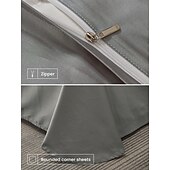 economico Collezione d&#039;elite-Set copripiumino da 4 pezzi, 100% cotone biologico, tessuto morbido e traspirante, include copripiumino e federe per un sonno confortevole.