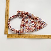 billige Tilbehør til hårstyling-6 stk boho skjerf pannebånd for kvinner floral hår bandanas for kvinner hår elastisk chiffon hode tørkle pannebånd sklisikker hår skjerf bandana