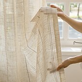 cheap Curtains &amp; Drapes-Semi Transparent Screen Curtain One Panel Modern Minimalist Style With Thickened Hemp Cotton Window Screen Living Room Bedroom Dining Room Study Room
